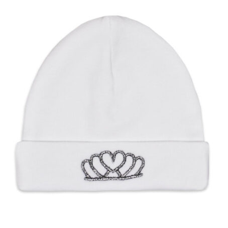 Baby hat tiara white