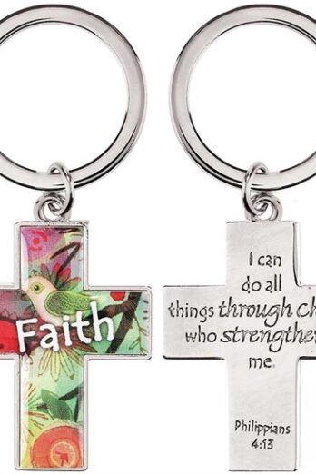 Metal keyring faith