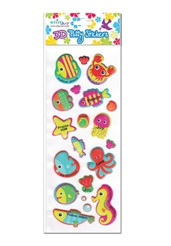 Puffy stickers sea creatures set3