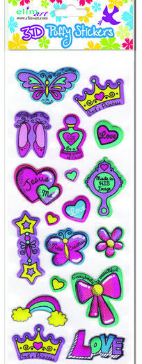 Puffy stickers princess