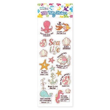 Puffy stickers sea life