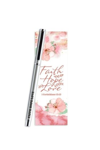 Gel Pen Bookmark Set  Faith Hope Love 1