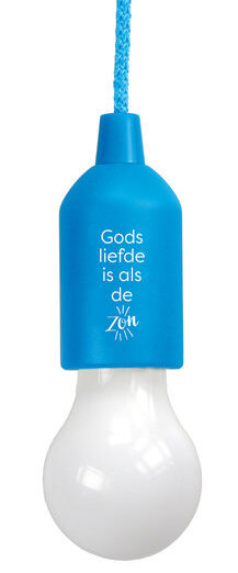 Led lamp blauw Gods liefde is al de zon