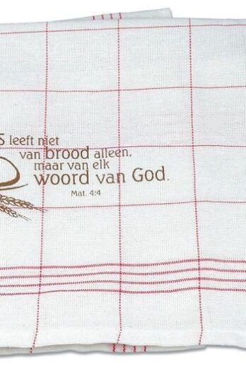 Theedoek rood de mens leeft niet van