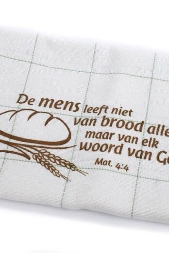 Theedoek groen de mens leeft niet van