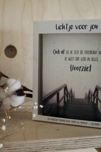 Lichtje voor jou: Ook al zie je zelf de overkant niet