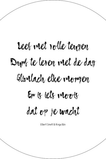 Leef met volle teuge