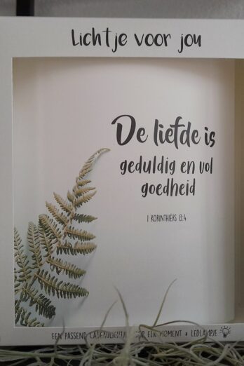 Lichtje voor jou: De liefde is geduldig en vol goedheid
