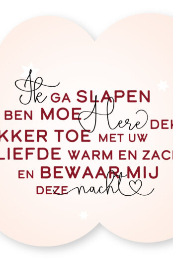Ik ga slapen (rose)