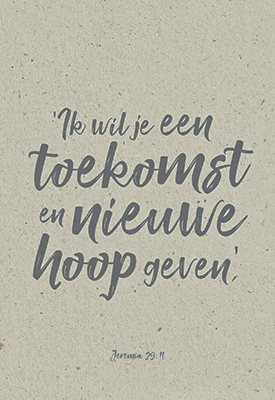 Wenskaart Ik wil je een toekomst en nieu