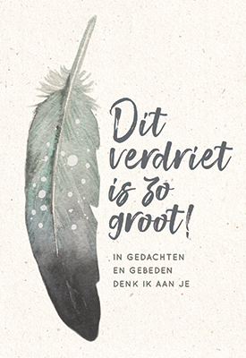 Wenskaart dit verdriet is zo groot