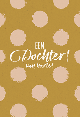 Wenskaart een dochter van harte