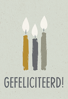 Wenskaart gefeliciteerd