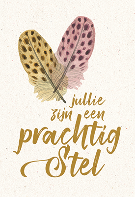 Wenskaart jullie zijn een prachtig stel