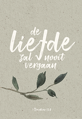 Wenskaart de liefde zal nooit vergaan