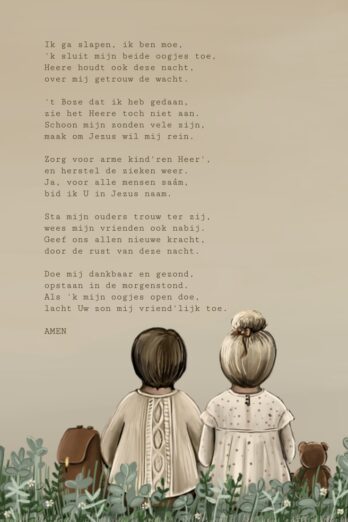 Canvas op hout Ik ga slapen, ik ben moe