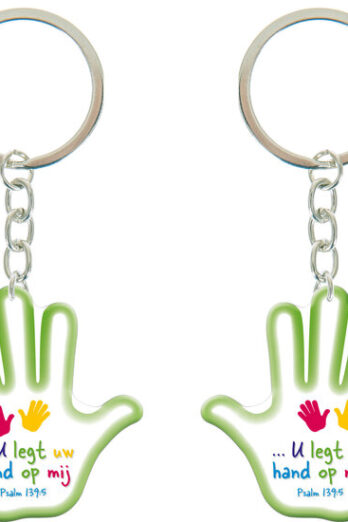 Sleutelhanger hand u legt uw hand