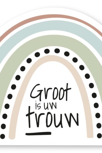 Muurvorm regenboog – Groot is Uw trouw