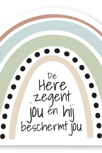 Muurvorm regenboog – De Here zegent jou..