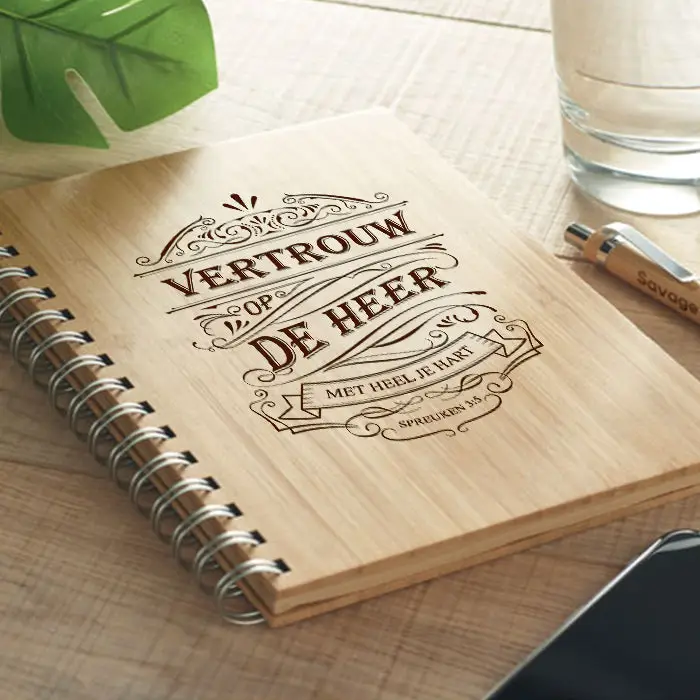 Notitieboek a5 Bamboe Vertrouw op de Heer