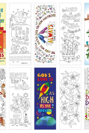 10 Images the Psalm Colouring Bookmarks